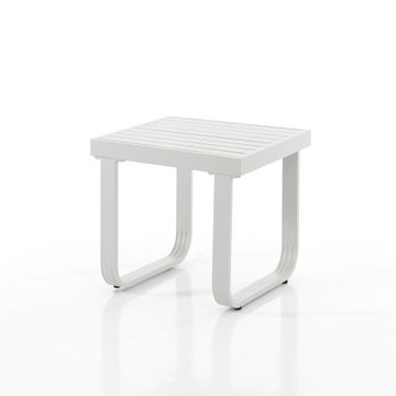 Tavolino da salotto minimal in alluminio bianco avorio Palma by BICA S.p.A
