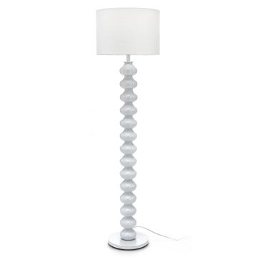 Lampada da terra moderna metallo bianco e tessuto 170h Berlin by BICA S.p.A