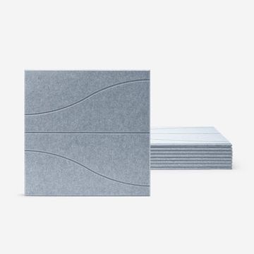 Set 8 pannelli pannelli decorativi parete 60x60 fonoassorbenti grigio Zarbi-G by BICA S.p.A