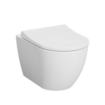 Vaso bagno WC filomuro sospeso con sedile copriwater Mia Round VitrA by BICA S.p.A