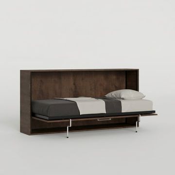 Letto a scomparsa orizzontale materasso 85x185cm legno noce Kando MNC by BICA S.p.A