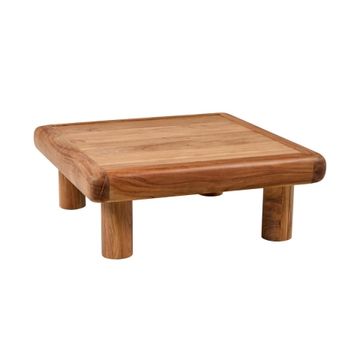 Tavolino basso quadrato da salotto in legno di acacia 80x80cm Galway by BICA S.p.A