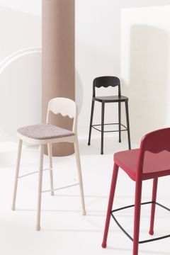 FRISÉE 258/260 - High solid wood stool with footrest by Billiani - view 7