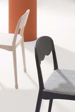 FRISÉE 259/261 - High solid wood stool with integrated cushion by Billiani - view 5