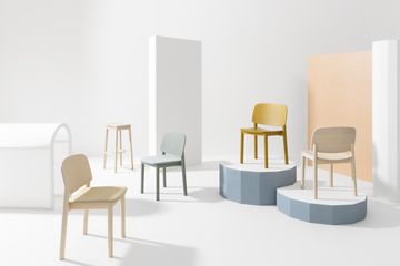 WHITE 135 - Ash stool with integrated cushion by Billiani - view 3