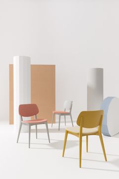 DOLL 555 - High beech stool with integrated cushion by Billiani - view 7
