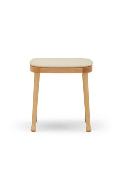 FRISÉE 257 - Solid wood stool with integrated cushion by Billiani