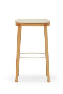 FRISÉE 259/261 - High solid wood stool with integrated cushion by Billiani
