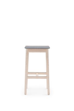 WHITE 135 - Ash stool with integrated cushion by Billiani