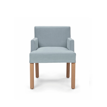 PAULINE - Linen chair with armrests by Blasco - view 2