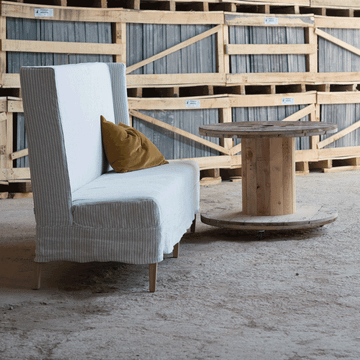 VARENNE - Linen bench high-back by Blasco - view 3