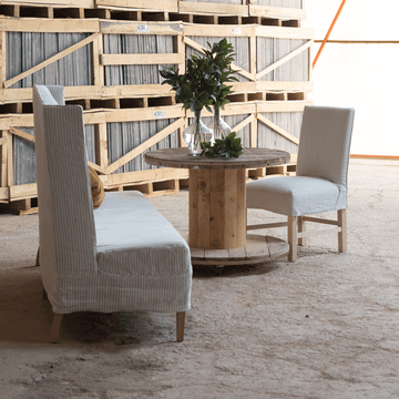 VARENNE - Linen bench high-back by Blasco - view 4