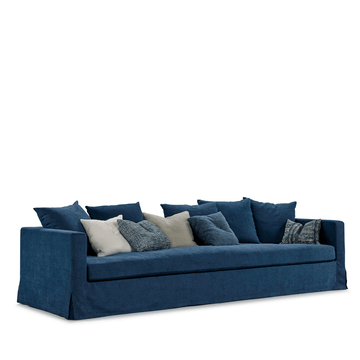 PIET - 4 seater chenille sofa with castors by Blasco - view 2
