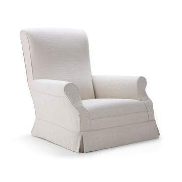 JONES - Linen armchair with armrests by Blasco
