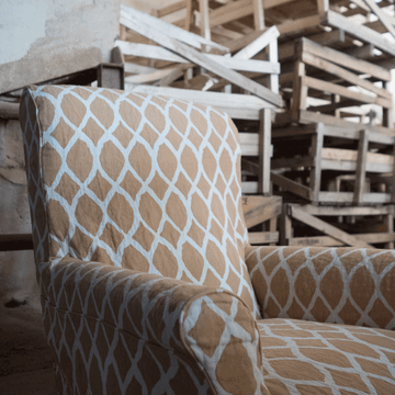 JONES - Linen armchair with armrests by Blasco - view 7