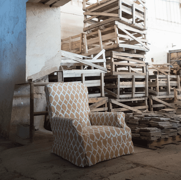 JONES - Linen armchair with armrests by Blasco - view 6