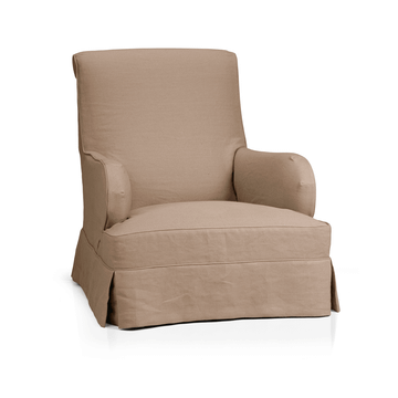 JULIETTE - Linen armchair with armrests by Blasco