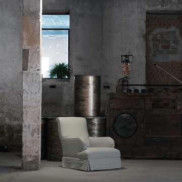 JULIETTE - Linen armchair with armrests by Blasco - view 2