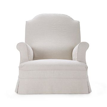NADIA - Linen armchair with armrests by Blasco - view 2