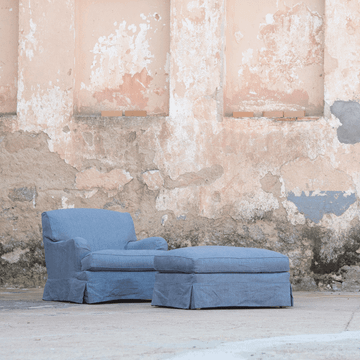 SCOTT - Linen armchair with armrests by Blasco - view 3