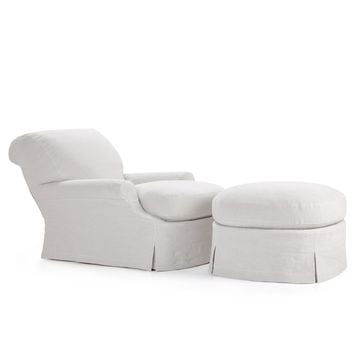 TAYLOR - Linen armchair with armrests by Blasco