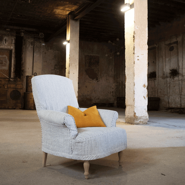 MARIE - Linen armchair with armrests by Blasco - view 3