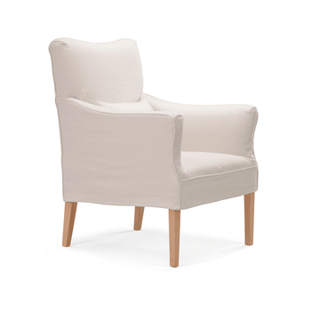 SOFÍA - Linen armchair with armrests by Blasco