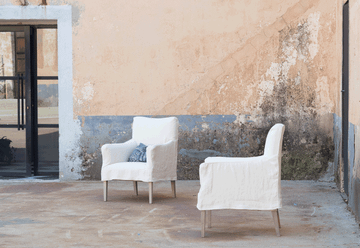 SOFÍA - Linen armchair with armrests by Blasco - view 3