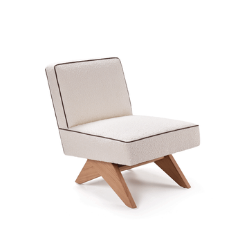 BIRDIE LOUNGE - Linen armchair by Blasco