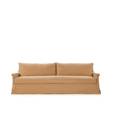 RIVOLI - 3 seater linen sofa with castors by Blasco