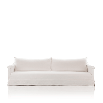 OPERA - 3 seater linen sofa with castors by Blasco