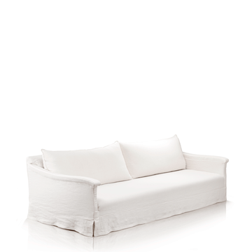 OPERA - 3 seater linen sofa with castors by Blasco - view 2