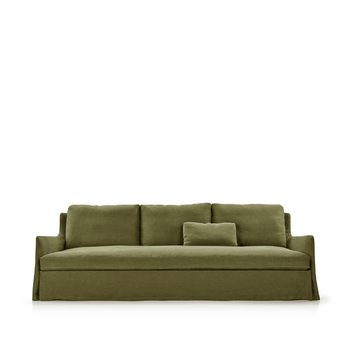 MERCURY - 3 seater fabric sofa with castors by Blasco