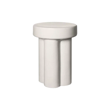 TORU Ceramic Stool Lily White large Ø 33 cm by Blomus