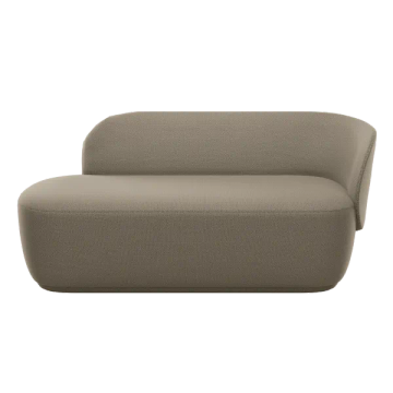 Chaise Lounge KUON Bouclé Shitake Right – Comfort by Blomus