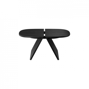 AVIO coffee table made of oak in Black Oak 40 x 80 cm by Blomus