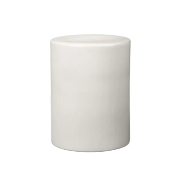 TORU Ceramic Stool Lily White, cylindrical, unique, modern by Blomus