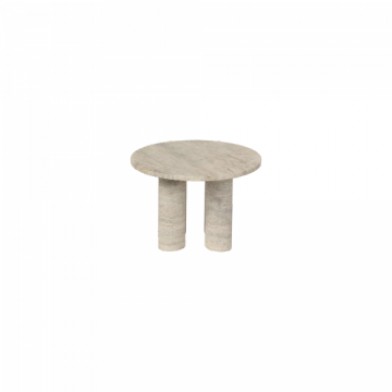 VOLOS Side Table Travertine S Round by Blomus