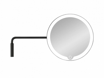 MODO - Wall-mounted round steel shaving mirror with integrated lighting by Blomus - view 2
