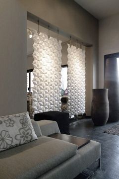 Facet hanging room divider 102 x 226cm – 2 pieces by Bloomming