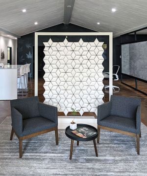 Freestanding room divider Facet 170 x 200cm in White by Bloomming
