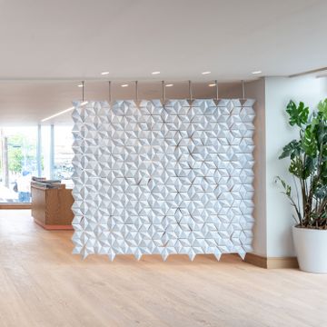 Facet hanging room divider 238 x 207cm in Pale Blue by Bloomming