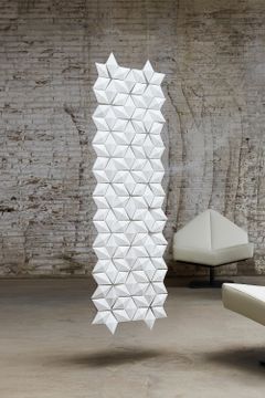Facet hanging room divider 68 x 217cm in White by Bloomming