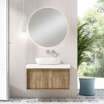 Mueble  HONEY con encimera solid surface by Blubbain