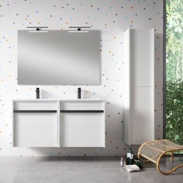 Mueble de baño suspendido ANAIS con encimera cerámica Moma by Blubbain