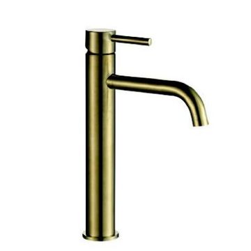 Grifo monomando alto Trento oro cepillado by Blubbain