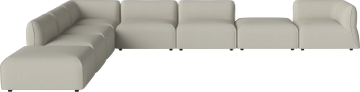 Arke garden sofa 8 modules with open end 450 x 360 cm - left by Bolia