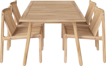 Patio garden dining set (4 chairs and table L160 cm) by Bolia