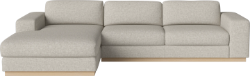 Sepia 3 seater sofa with chaise longue left by Bolia