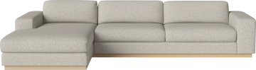 Sepia 4 seater sofa with chaise longue left by Bolia